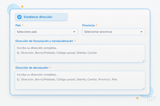 Formulario de enlace del E-Benefiko y redes sociales con campos para Facebook, Instagram, YouTube, TikTok, Pinterest y LinkedIn.