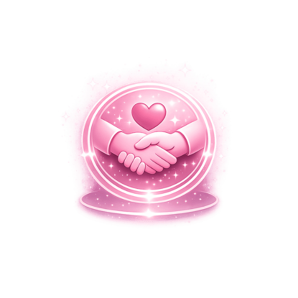 Icono visual de fidelización con confianza y relación con sus clientes